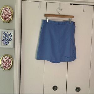 Vintage Blue Linen Skort Size 14